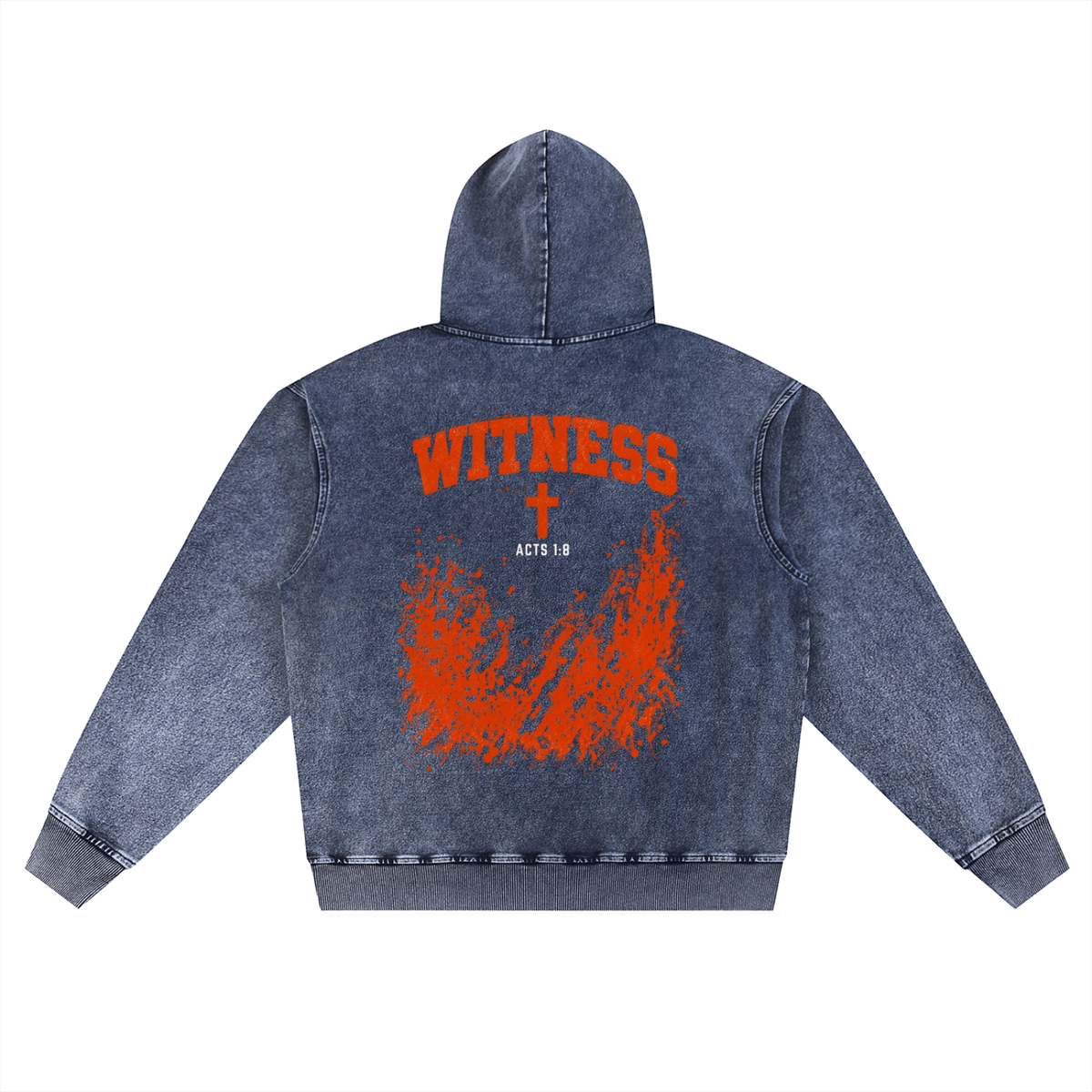 WITNESS Snow Wash Oversized Hoodie