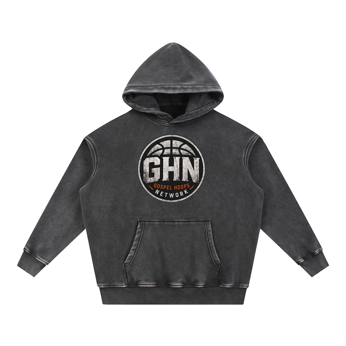 NOT ASHAMED GHN Fleece Acid Wash Oversize Hoodie