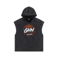 WITNESS Acid Wash Hooded Tank Top