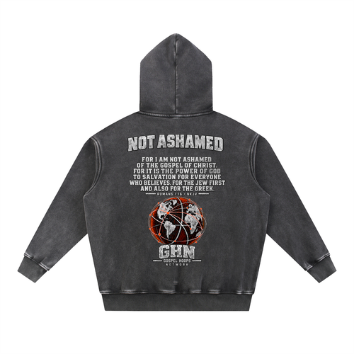 NOT ASHAMED GHN Fleece Acid Wash Oversize Hoodie