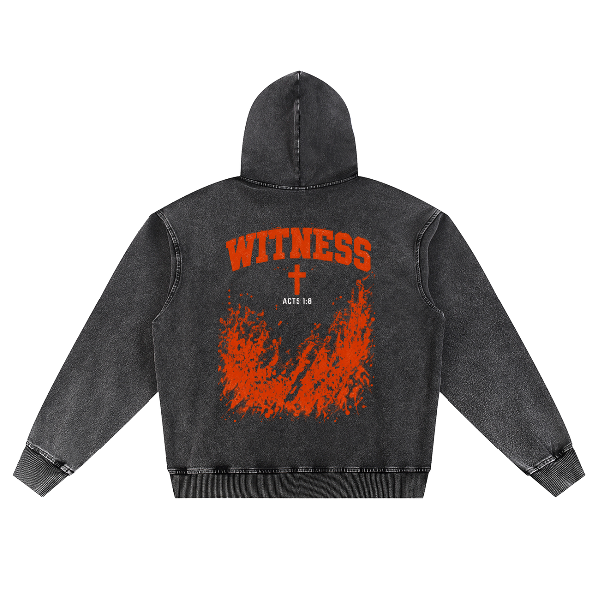 WITNESS Snow Wash Oversized Hoodie